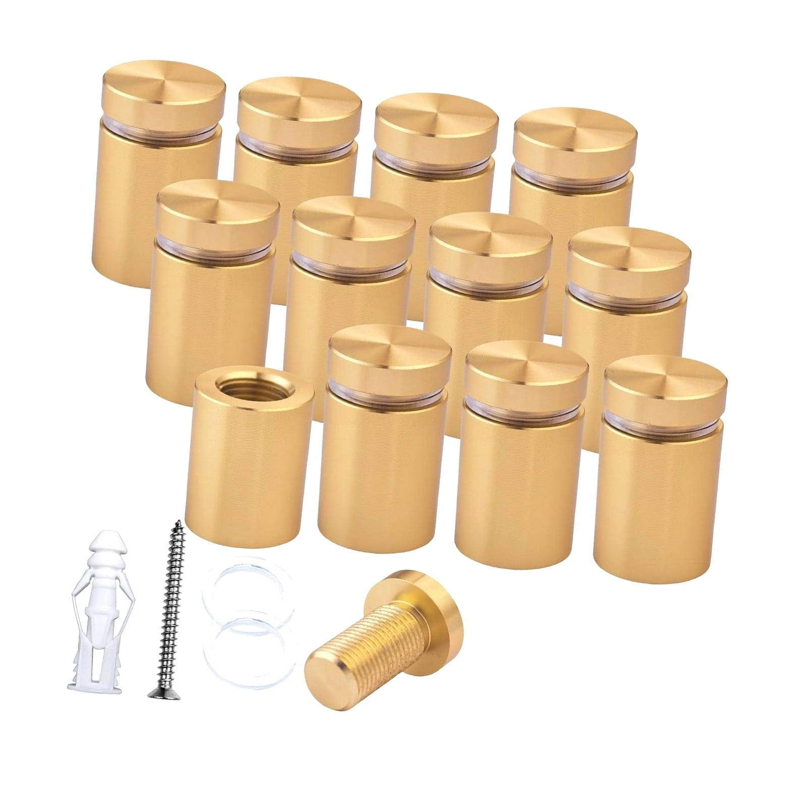 Hyjoy Pack of 12, Aluminum Standoff Screws, Wall Sign Standoff ...