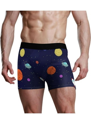 Mens Womens Alien Spaceship Boxer Brief Fun Novelty Underwear Gift