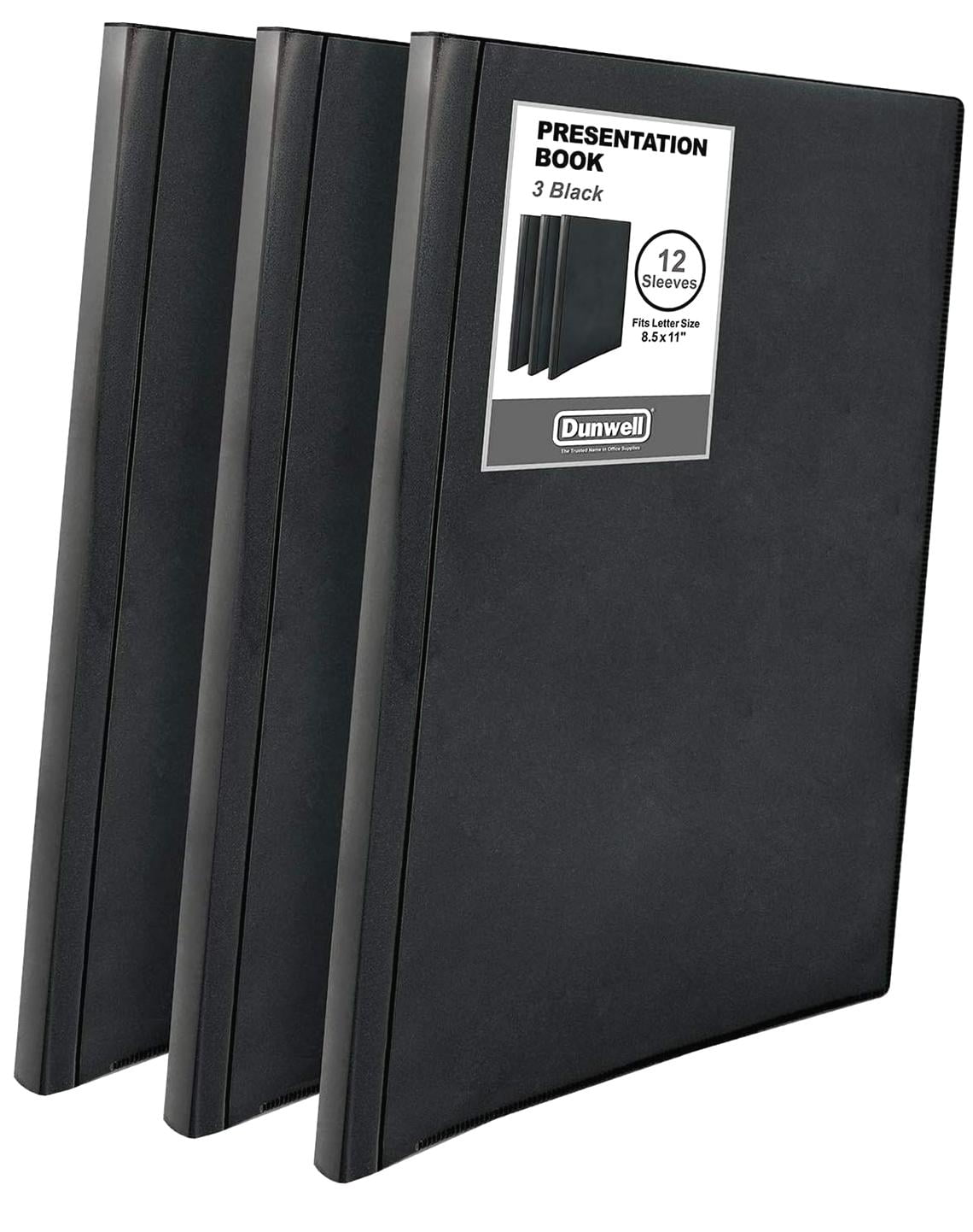 Hyjoy Presentation Binder with 12 Plastic Sleeves (3 Pack) - 8.5 x 11 ...