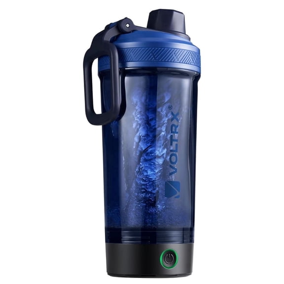 VOLTRX Gallium USB-C Rechargeable Electric Shaker Bottle, Protein Shake Mixer Cup for Protein & Meal Replacement Shakes, BPA-Free Tritan, Midnight Blue, 24 oz