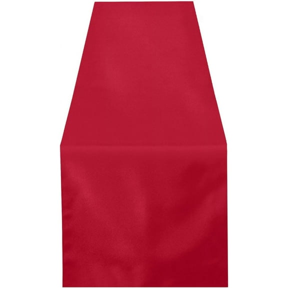 Hyjoy Red Solid Color Table Runner, Soft Wrinkle Resistant Rustic Dining Table Runner for Kitchen Farmhouse Birthday Holiday Party Home Decor, 18 x 72 Inch