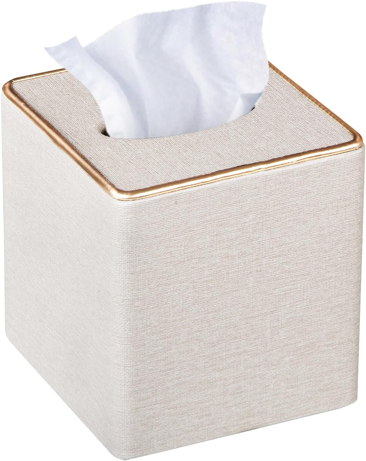 Hyjoy Square Tissue Box Cover, Cube Tissue Box Holder with Base, Facial ...