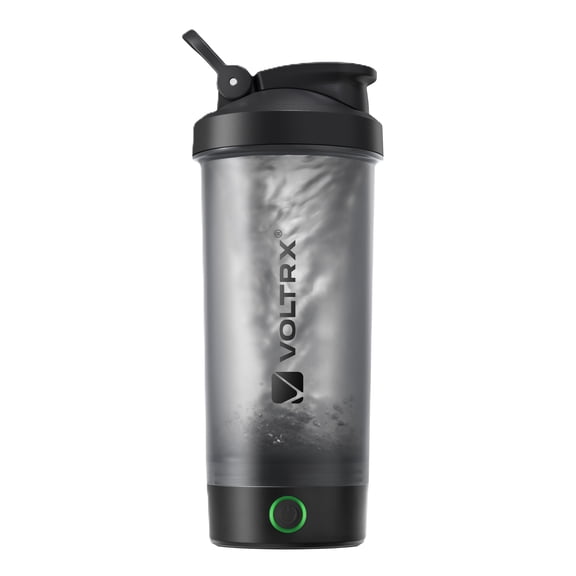 24oz VOLTRX Merger Protein Blender Shaker Bottle USB C Rechargeable Electric Mixer Cups BPA Free - Black