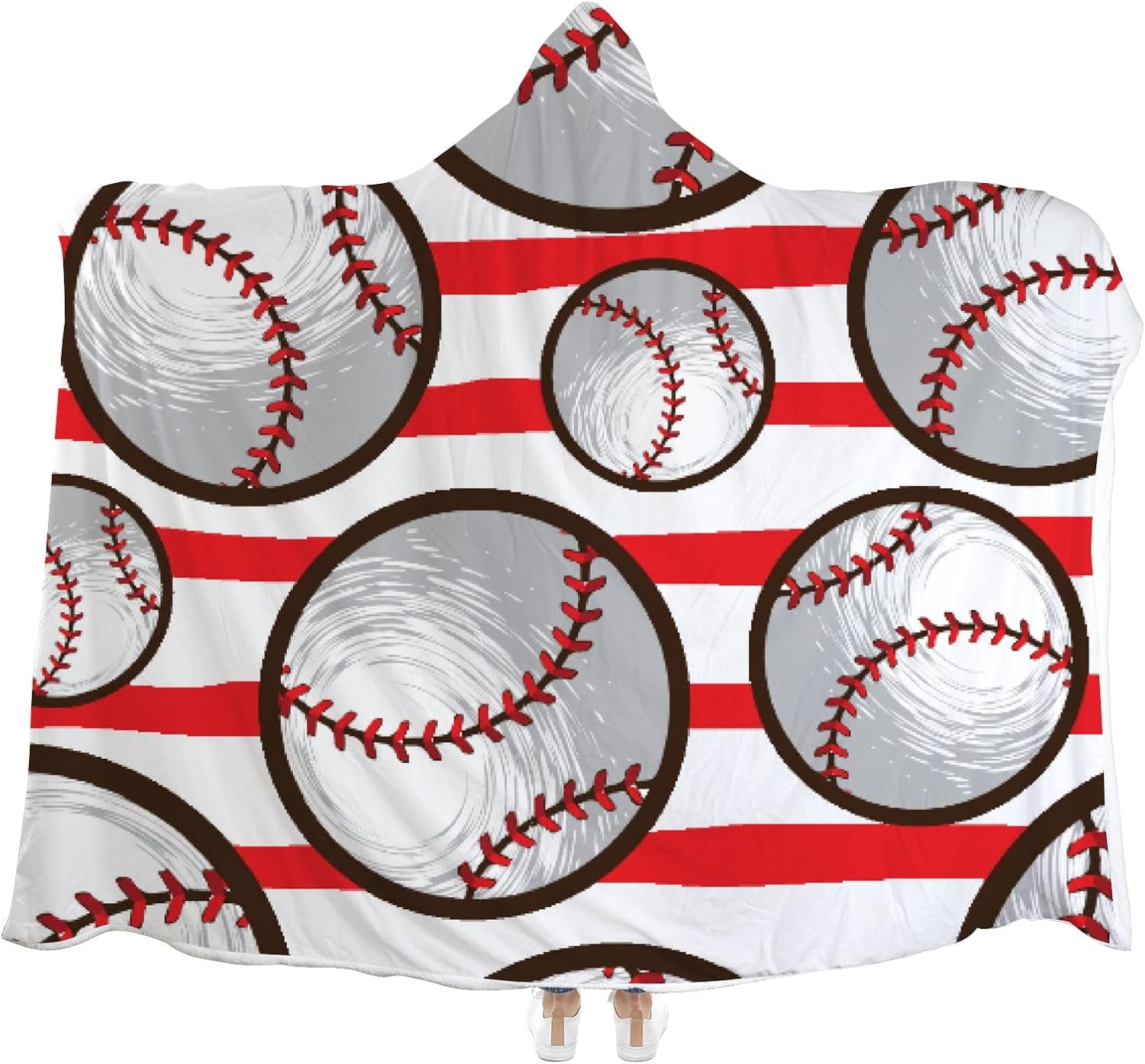 Baseball blanket with hood sale