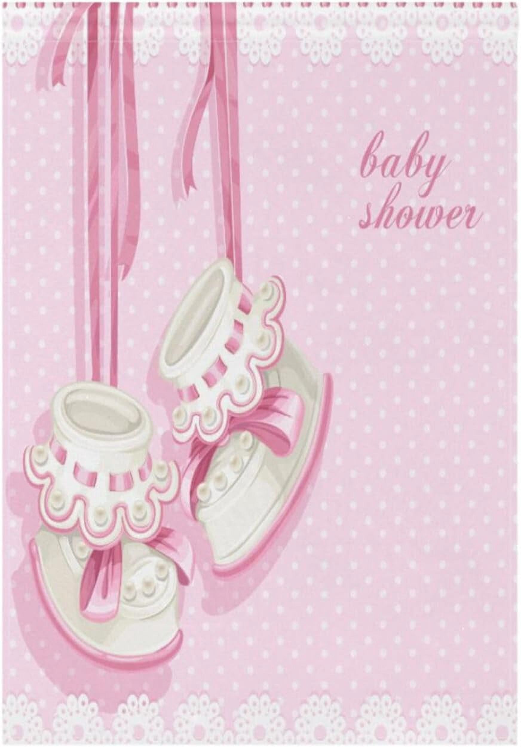 Hyjoy Baby Shower Shoe Garden Flag 12 x 18 Inch Vertical Double