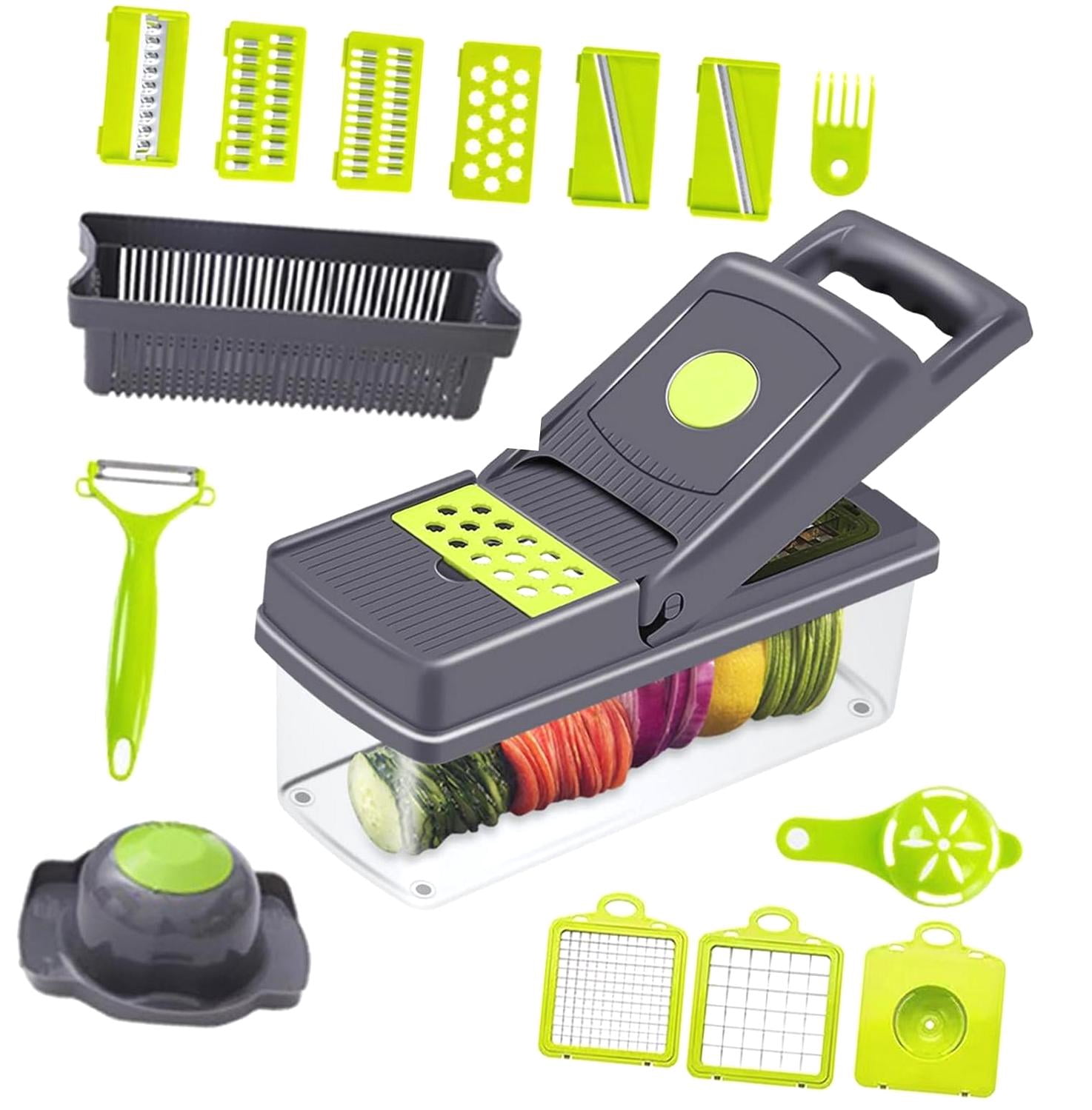 Multifunction Chopper Hyjoy vegetable chopper 12 in 1 multifunction food vegetable slicer ...