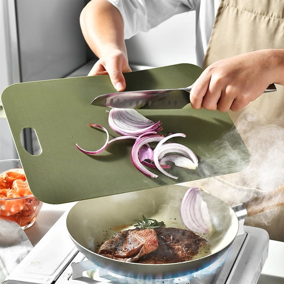 Hyknon Tempered Cutting Boards for Kitchen Heat Resistant Non-Slip Double-Sided Cutting Board Plastic Dishwasher Safe Lightweight Chopping Board for Counter Accessories