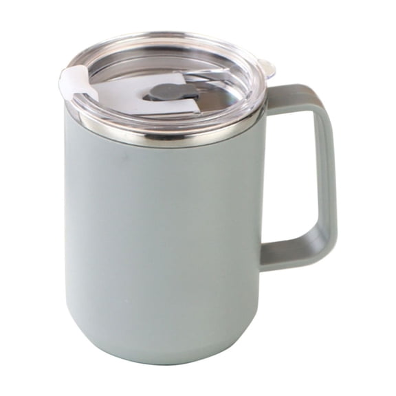 Hyknon 17Oz Coffee Mug Insulated Non Spill Coffee Cups with Lid Handle Gray Reusable Coffee K Cups Stainless Steel Travel Mug for Home Office School