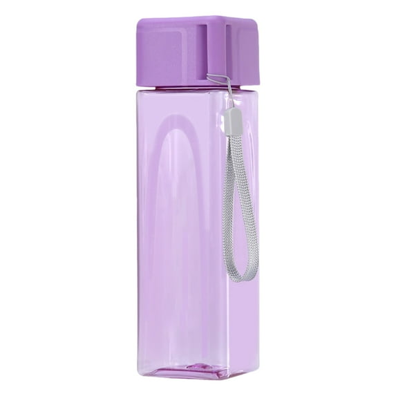 Hyknon 17Oz Water Bottle Transparent Leakproof Water Cup with Lid Plastic Travel Mug Purple Reusable Drinking Cup Plastic for Home School Office