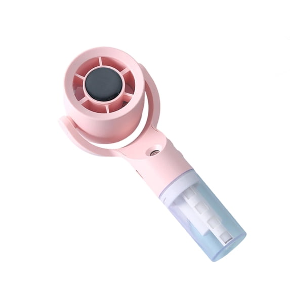 Hyknon 2 In 1 Handheld Fan With Spray Function, Simple Rechargeable Portable Misting Fan with Adjustable Fan Head, Pocket Design Fan with 500mAh Battery for Women Office Travel Summer Gifts, Pink