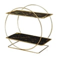 thumbnail image 1 of Hyknon 2-Tier Metal Storage Rack for Cosmetics Skincare Countertop Large Capacity Makeup Organizer Compact Black Storage Shelves for Bathroom Bedroom Kitchen, 1 of 6