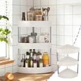 thumbnail image 1 of Hyknon 3-Tier Corner Counter Organizer, Counter Organizer Desktop Organizer, Bathroom Countertop Spice Rack, Triangular Corner Shelf, Countertop Storage Shelf for Kitchen Living Room Bedroom, White, 1 of 7