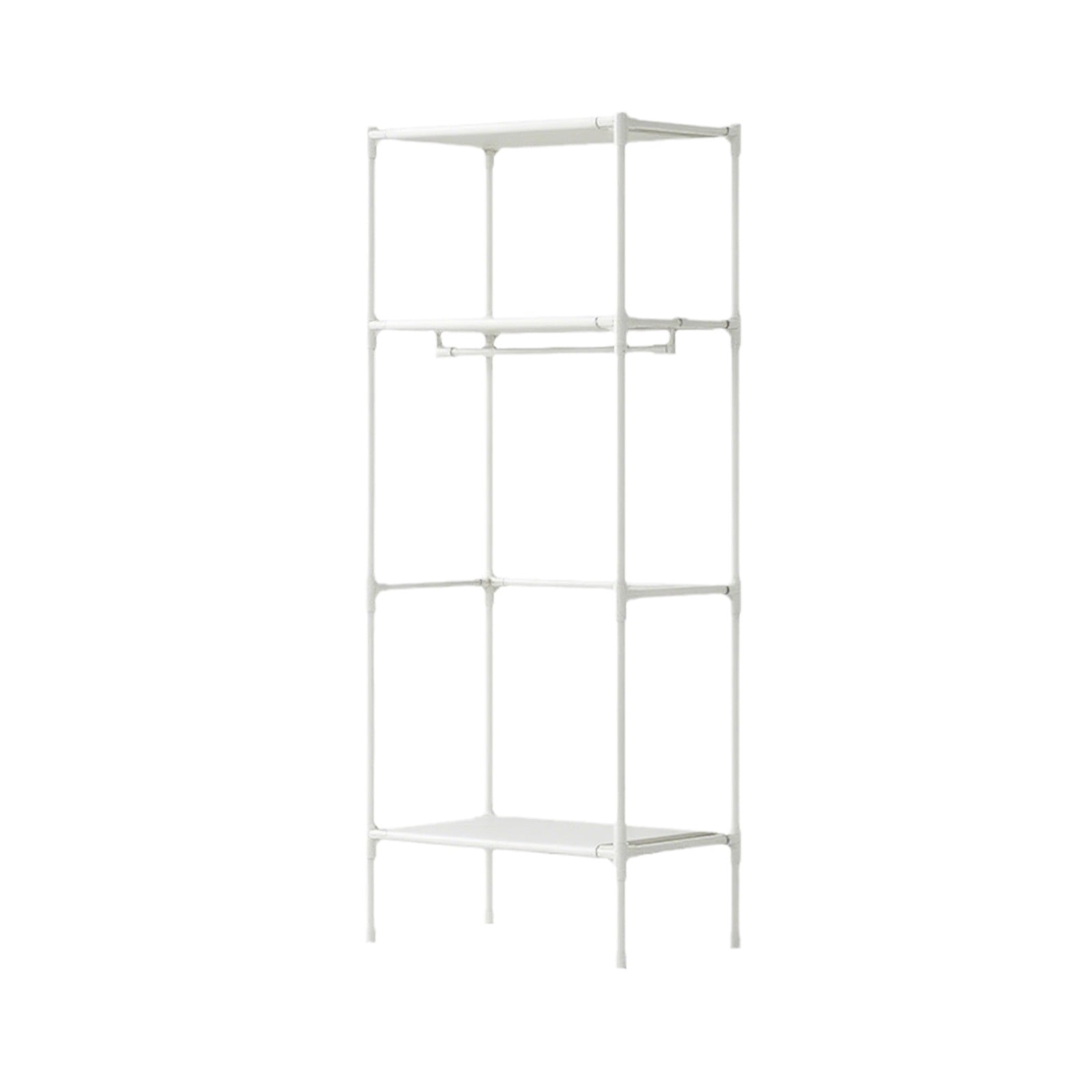 White Large Storage Racks Hyknon 3-Tier Storage Rack Closet Organizers and Storage Sturdy White ...