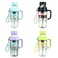 thumbnail image 1 of Hyknon 30oz Water Bottle with Straw & Lid Portable Leakproof Water Bottles with Ergonomic Handle & Pull BPA-Free Plastic Water Jug for Travel Sport Gym Office Home, 1 of 7