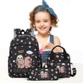 thumbnail image 1 of Hyknon 3Pcs Backpack Set for Women, Cute Cartoon Large Backpack Set with Lunch Bag Pencil Case, Multi-Layers Pocket Durable Backpack, Lightweight Casual Daypack for Outdoor Campus Daily Use, Black, 1 of 5