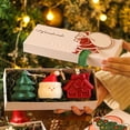 thumbnail image 1 of Hyknon 3pcs Christmas Scented Candle Set Christmas Decoration Christmas Tree House Santa Soy Wax with Exquisite Box Table Centerpirces for Home Party Holiday, 1 of 6