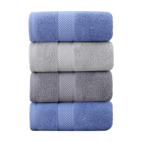 Hyknon 4pcs Bath Towels Large Quick-Drying Absorbent Shower Towels Soft Textured Cotton Towels Colorful Bath Towels Set for Bathroom Adults