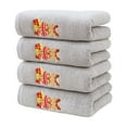 thumbnail image 1 of Hyknon 4pcs Christmas Hand Towels Bath Towels Resuable Comfortable Cotton Towels with Xmas Deer Embroidered Winter Absorbent Face Towels for Kitchen Decor Bathroom, 1 of 6