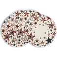 thumbnail image 1 of Hyknon 4th of July Placemats Set of 4 Round Washable Patriotic Themed Place Mats, 14" Durable Party Favors Table Mats for Independence Day 250th Anniversary Memorial Day Dining, 1 of 6