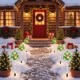 thumbnail image 1 of Hyknon 5 Pack Solar Christmas Pathway Lights, Warm LED Waterproof Outdoor Stake Lights with Auto On Dusk, Wire Free Garden Ground Lamps for Yard Walkway Holiday Decor, 1 of 6
