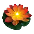 thumbnail image 1 of Hyknon 6PCS Floating Pool Lights Waterproof Induction Orange Lotus Lamp Plastic LED Flower Tea Lights for Pond Party Wedding Decoration, 1 of 5