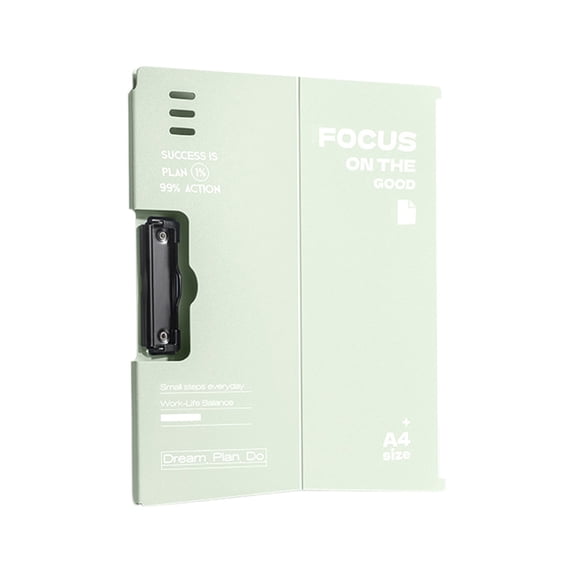 Hyknon A4 File Folder Clipboard, Foldable File Holder, Horizontal Clamping Writing Board with 360°Cover, Portable Thickened Writing Board, Large Capacity Clipboard for Nurses Teacher Office, Green