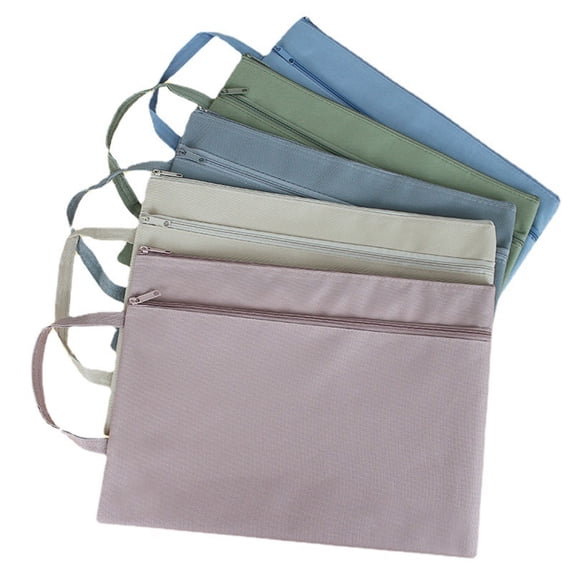 Hyknon A4 Zipper Pouch Bags for College Office Supplies Durable Waterproof Document Pouch Organizer with Handle Thick Storage Bag for Stationery Makeup Board Game Puzzles