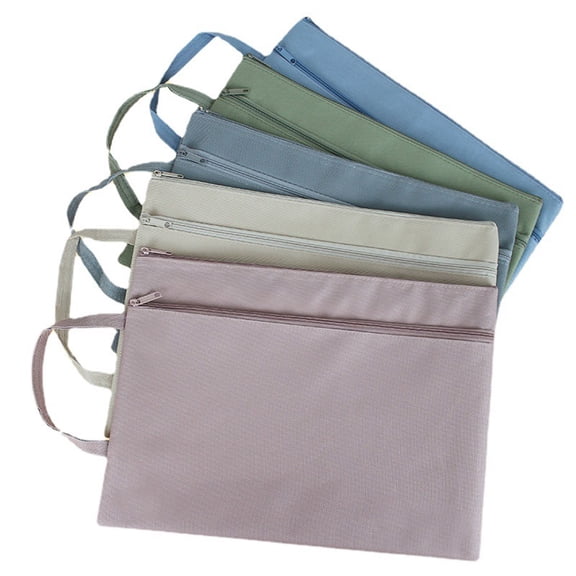 Hyknon A4 Zipper Pouch Bags for College Office Supplies Durable Waterproof Document Pouch Organizer with Handle Thick Storage Bag for Stationery Makeup Board Game Puzzles
