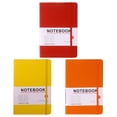 thumbnail image 1 of Hyknon A5 Lined Notebook Hardcover Thick Journal Notebooks College Ruled Paper Writing Composition for Work Classroom Business Supplies, Orange, 1 of 7