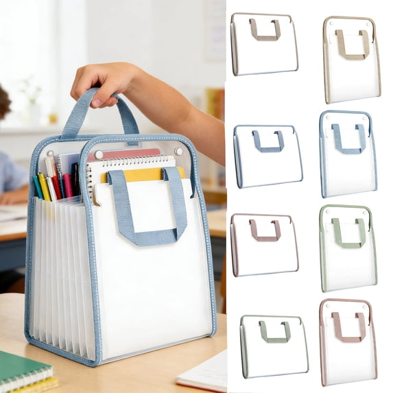 Hyknon Accordion File Organizer 13-Pocket Letter Size Expanding File Folder with Handle Large Capacity Portable Storage Bag for Office Document Receipts Binder