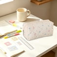 thumbnail image 1 of Hyknon Aesthetic Pencil Case, Quilted Floral Pencil Pouch with Zipper, Cute Zipper Pencil Bag for Office Classroom Stationery Storage Supplies, 1 of 6
