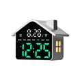 thumbnail image 1 of Hyknon Alarm Clock for Heavy Sleepers, Digital House Shaped Alarm Clock, Modern Aesthetic Electronic Clock with LED Dimmer, Desk Clock with Time Date Week for Bedside Table Bedroom Living Room,BlackA, 1 of 6