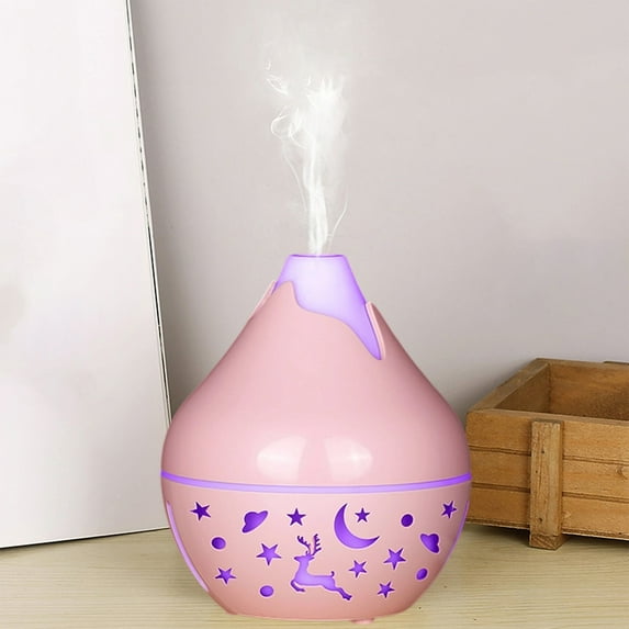 Hyknon Scented Essentials Oil Diffuser Humidifier for Bedroom Scented Silent Night Light Humidifier with 7 Color Wood Grain Mist Humidifier for Large Room, Home, Baby Bedroom
