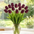thumbnail image 1 of Hyknon Artificial Tulips Flowers, Faux Silk Flower Picks with Stems, Realistic Bendable DIY Floral Bundles, Real Touch Fade Resistan Bouquet Decor for Indoor Decor Table Centerpieces Wedding Home 13", 1 of 6