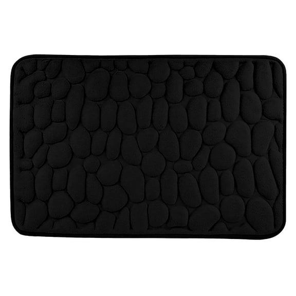 Hyknon Bath Mat Sets Bathroom Rugs, Non-Slip Super Water Absorbent Soft Bath Mats Embossed Thick Cobblestone Rug Washable Bath Rugs for Bathroom Floor 16x24inch