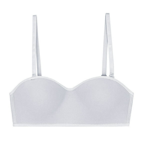 Hyknon Bras for Women Traceless Comfortable No Steel Ring Removable shoulder strap Convertible Bras Solid Color Breathable Gathering Push up Strapless Bras