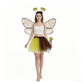 thumbnail image 1 of Hyknon Bumblebee Costume Set, Adult Bee Kit with Bee Wings, Antenna Headband & Two-Tone Tutu Skirt, Halloween Insect Fancy Dress Outfit for Carnival Party & Group Dress Up, 1 of 7
