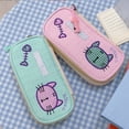 thumbnail image 1 of Hyknon Canvas Pencil Case, Cartoon Cat Fish Bone Pencil Pouch, Aesthetic Pen Bag, Large Capacity, Waterproof, Portable for College Travel Storage, 1 of 7