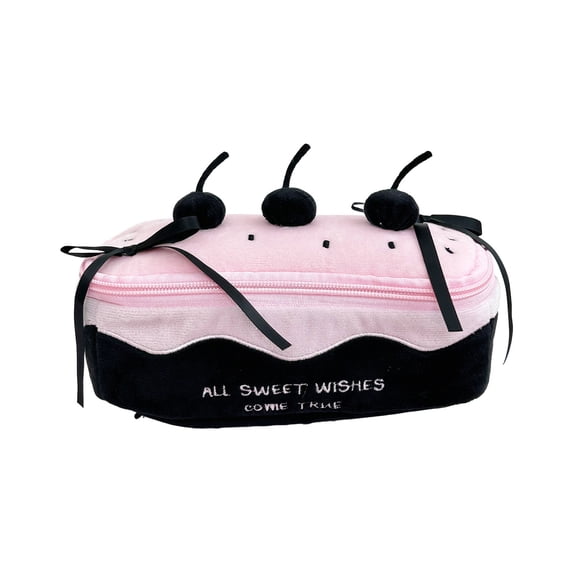 Hyknon Cherry Cake Pencil Case, Large Capacity Waterproof Pencil Pouch, Portable Aesthetic Pen Bag for Office College Travel Stationery Makeup Storage