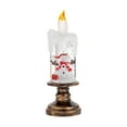 thumbnail image 1 of Hyknon Christmas Candle Set Christmas Decoration Battery Powered LED Flameless Candles Plastic Flickering Swirling Water Fake Candles Snowman Spinning Candles for Home Party Holiday, 1 of 6