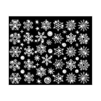 Hyknon Christmas Snowflake Wall Clings Fluorescent Window Decals for Christmas Party Decoaritons Assorted Posture Small Elk Wall Stickers for Wall Art Decor (14.6x11.8Inch)