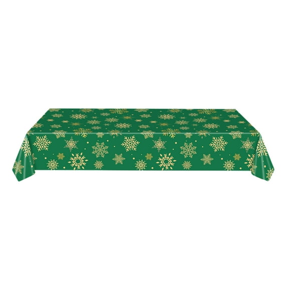 Hyknon Christmas snowflake tablecloth,Christmas Decoration, Rectangular Snowflakes Table cloth, Xmas Winter Table cover for Holiday New Year Birthday Party Decorations 108x54in