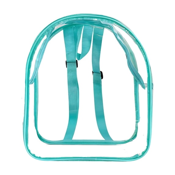 Hyknon Clear Backpack Heavy Duty, 9 Inch Large Capacity Transparent Backpack, PVC See Through Bag with Adjustable Straps, Waterproof Clear Daypack for College Work Casual Sport, Green