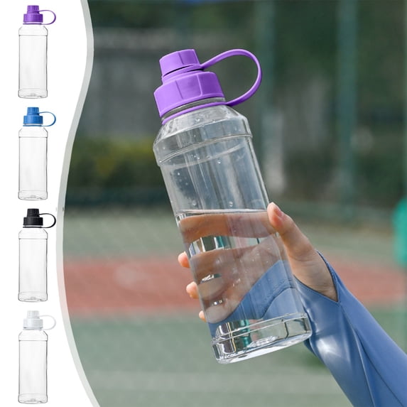 Hyknon Clear Large 33.8oz Water Bottle for Sports Wind Mouth Lightweight Leakproof Water Bottles BPA-Free Reusable Travel Drinking Bottles for Hiking Gym, Plastic