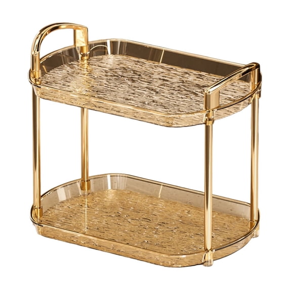 Hyknon Coffee Station Organizer Coffee Bar Accessories 2-Tier Countertop Storage Shelves Plastic Simple Storage Organizer for Kitchen Bathroom Office