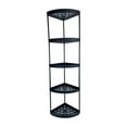 thumbnail image 1 of Hyknon Corner Shelf 5-Tier Non-Slip Black Storage Rack Plastic Storage Organizer Corner Stand Shelves for Bathroom Living Room Shower Space Saving, 1 of 6