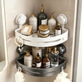 thumbnail image 1 of Hyknon Corner Shower Caddy Suction Cup, Wall Mounted Rustproof Alloy Shower Shelves for Inside Shower, No Drill Hanging Bathroom Storage Organizer for College Dorm New Home (2 Pack), 1 of 8