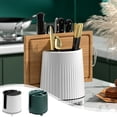 thumbnail image 1 of Hyknon Countertop Utensil Holder Kitchen Storage 362 Rotation White Utensil Crock Plastic Tableware Storage Organizer for Knives Forks Cutting Board, 1 of 6