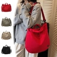 thumbnail image 1 of Hyknon Crossbody Bags for Women, Large Capacity Tote Bag with Detachable Shoulder Strap, Drawstring Shoulder Bag with Adjustable Strap, Lightweight Soft Handbag for Work Shopping Travel Daily, Khaki, 1 of 1
