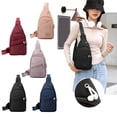 thumbnail image 1 of Hyknon Crossbody Sling Bag for Women, Lightweight Soft Sling Chest Bag with Adjustable Strap, Multi-Layer Shoulder Bag with Wire Hole, Anti-Theft Casual Daypack for Work Shopping Travel Daily, Purple, 1 of 7